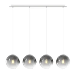 Lampadari Moderni-Top Light Lampadario moderno per tavolo soggiorno sfere vetro fume pendenti