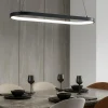 Lampadari Moderni-Eglo Lampadario moderno per tavolo da pranzo nero ovale codriales