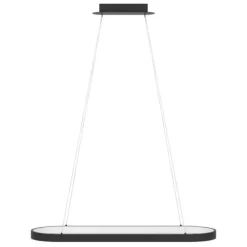 Lampadari Moderni-Eglo Lampadario moderno per tavolo da pranzo nero ovale codriales