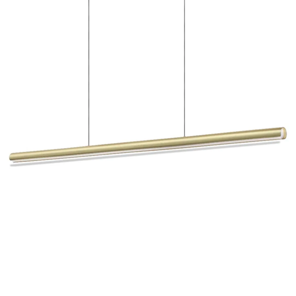 Lampadari Moderni-Ideal Lux Lampadario moderno per ufficio ottone led 3000k dorica