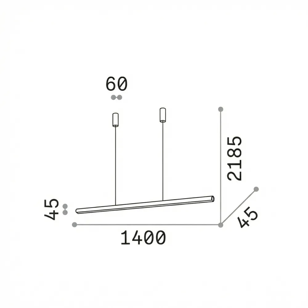 Lampadari Moderni-Ideal Lux Lampadario moderno per ufficio ottone led 3000k dorica