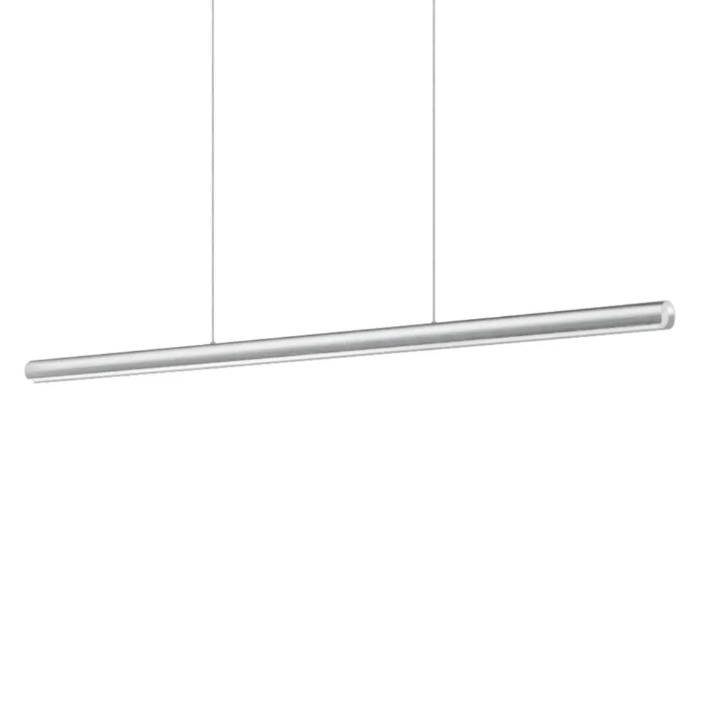 Lampadari Moderni-Ideal Lux Lampadario moderno per ufficio acciaio led 3000k dorica