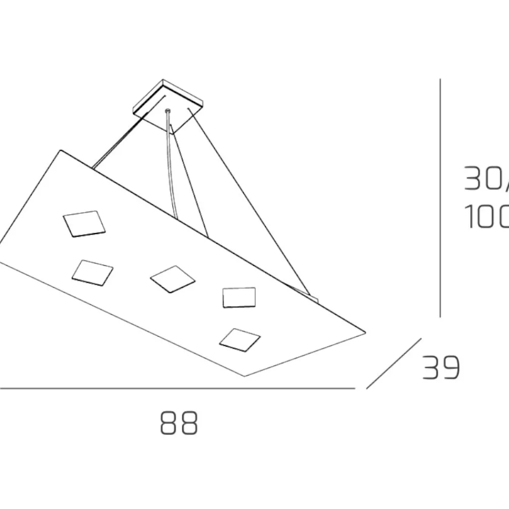 Lampadari Moderni-Top Light Lampadario moderno per ufficio grigio note