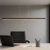 Lampadari Moderni-Selezionato da Mazzolaluce Lampadario moderno per ufficio minimalista nero led 3000k dimmerabile