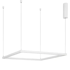 Lampadari Moderni-Selezionato da Mazzolaluce Lampadario moderno quadrato 75cm bianco led 40w 3000k dimmerabile