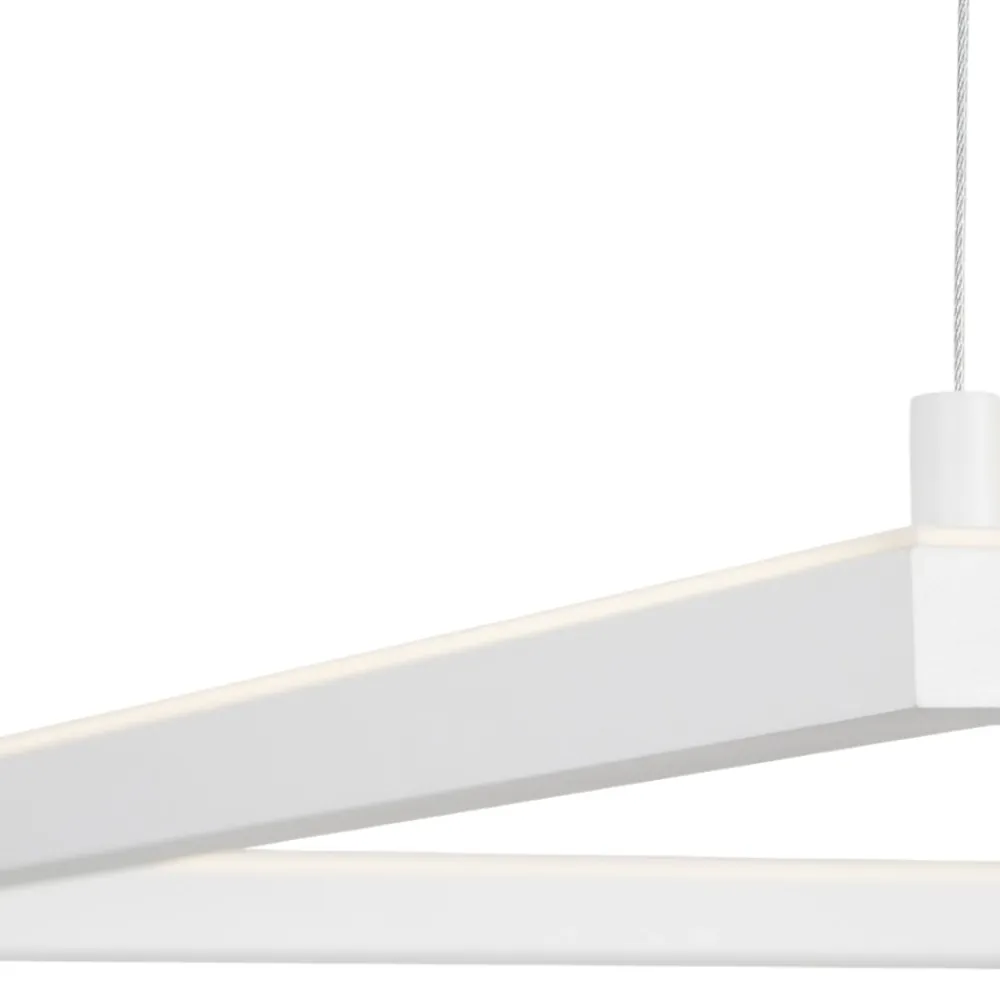 Lampadari Moderni-Selezionato da Mazzolaluce Lampadario moderno quadrato 75cm bianco led 40w 3000k dimmerabile