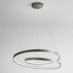 Lampadari Moderni-Perenz Illuminazione Lampadario moderno ritmo perenz led 55w cct grigio per soggiorno