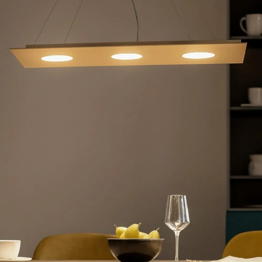 Lampadari Moderni-Top Light Lampadario moderno sabbia rettangolare area
