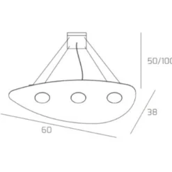 Lampadari Moderni-Top Light Lampadario moderno sabbia toplight shape design