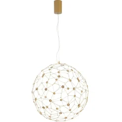 Lampadari Moderni-Selezionato da Mazzolaluce Lampadario moderno sfera oro led 22w 3000k per salotto