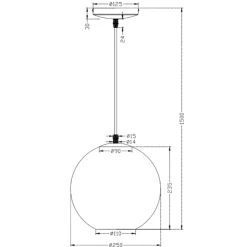 Lampadari Moderni-Selezionato da Mazzolaluce Lampadario moderno sferico in vetro