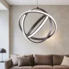 Lampadari Moderni-Selezionato da Mazzolaluce Lampadario moderno sferico per soggiorno cerchi led nero