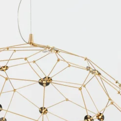 Lampadari Moderni-Selezionato da Mazzolaluce Lampadario moderno sole 40 cm led 21w 3000k sfera oro