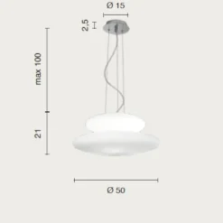 Lampadari Moderni-Ondaluce Lampadario moderno so pagoda bianco