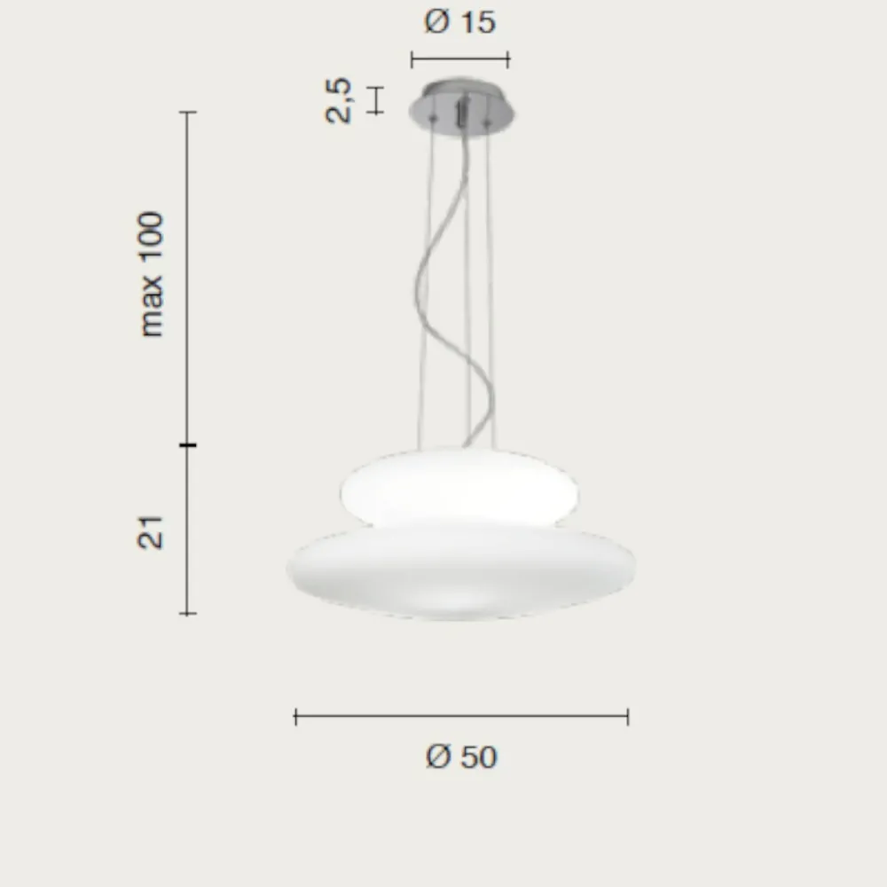 Lampadari Moderni-Ondaluce Lampadario moderno so pagoda bianco