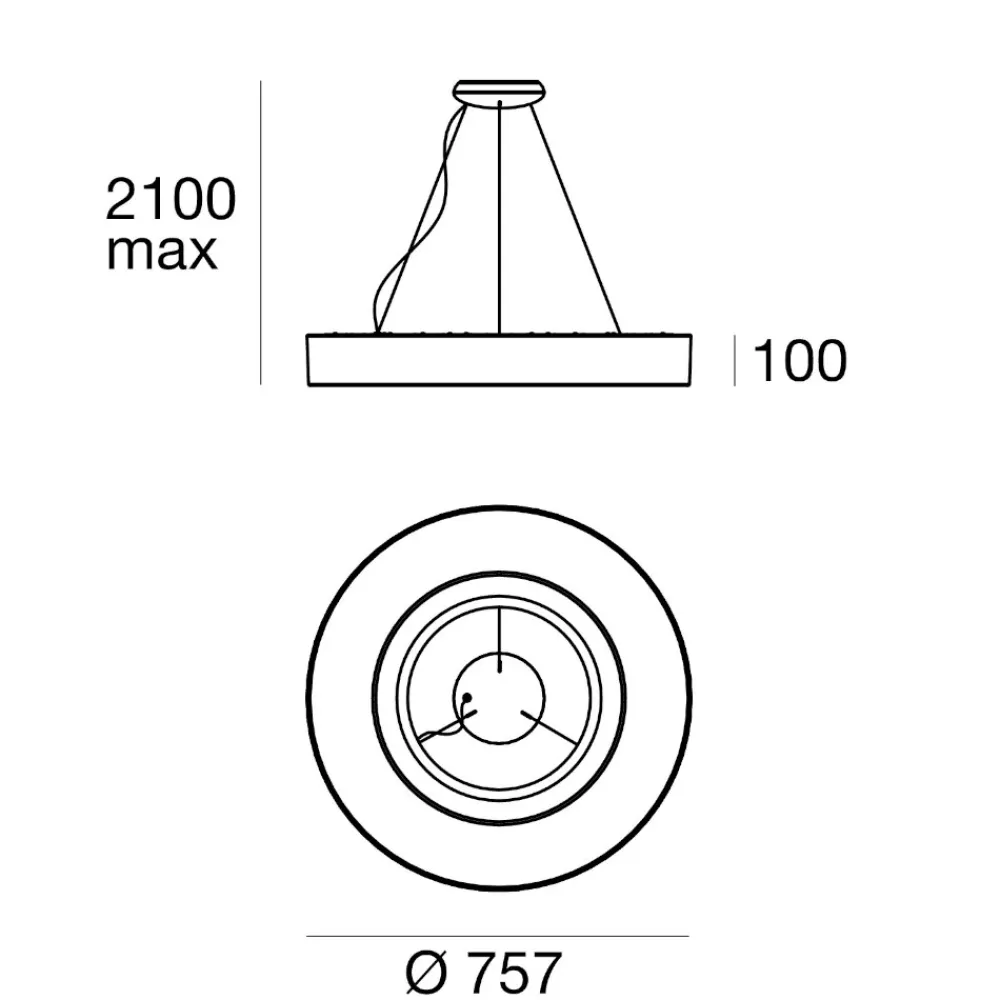 Lampadari Moderni-Stilnovo Lampadario moderno saturn led 4000k dimmerabile