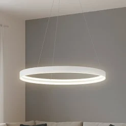 Lampadari Moderni-Top Light Lampadario moderno malika bianco rotondo led 56w cct