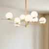 Lampadari Moderni-Top Light Lampadario moderno tortora per soggiorno boomerang