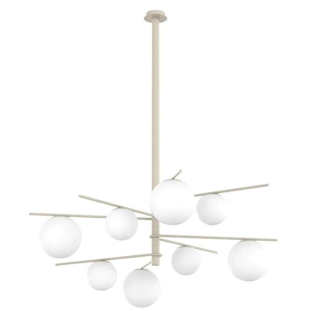 Lampadari Moderni-Top Light Lampadario moderno tortora per soggiorno boomerang