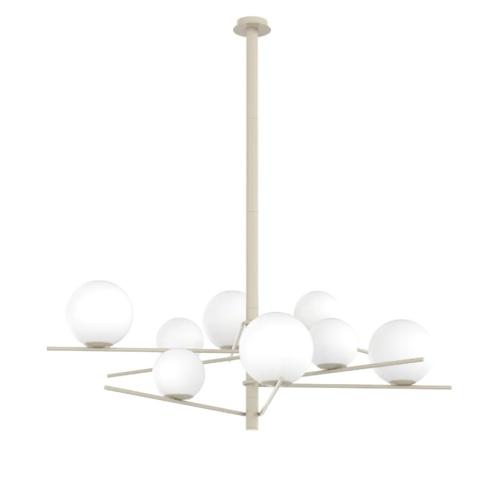 Lampadari Moderni-Top Light Lampadario moderno tortora per soggiorno boomerang