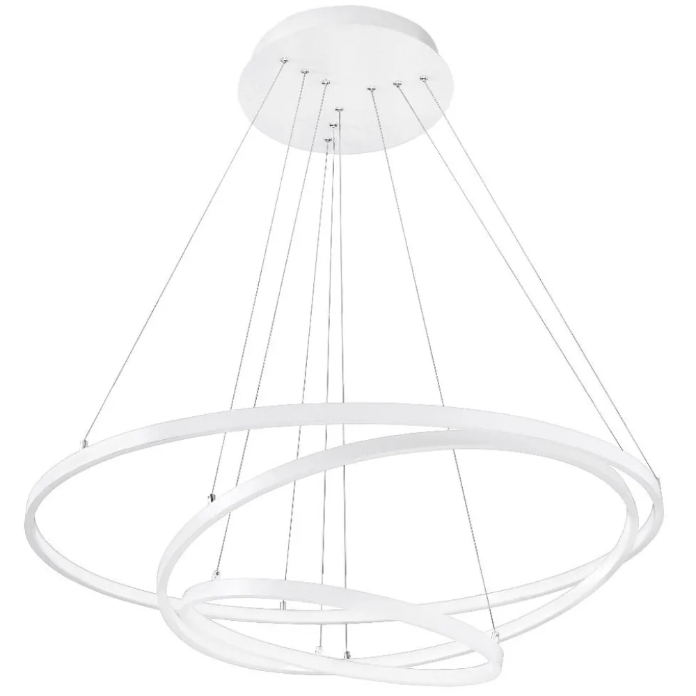 Lampadari Moderni-Selezionato da Mazzolaluce Lampadario moderno tre anelli bianco led 3000k