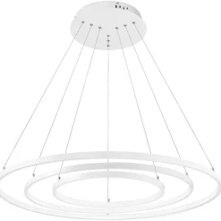 Lampadari Moderni-Selezionato da Mazzolaluce Lampadario moderno tre anelli bianco led 3000k
