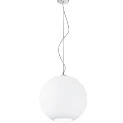 Lampadari Moderni-Perenz Illuminazione Lampadario moderno ufo sfera vetro bianco perenz