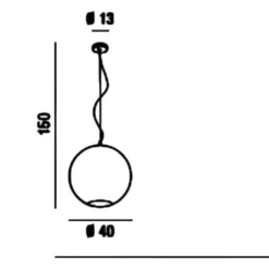 Lampadari Moderni-Perenz Illuminazione Lampadario moderno ufo sfera vetro bianco perenz
