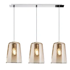 Lampadari Moderni-Top Light Lampadario moderno vetri ambra per soggiorno shaded toplight