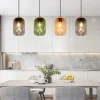 Lampadari Moderni-Selezionato da Mazzolaluce Lampadario moderno vetri colorati per sala da pranzo