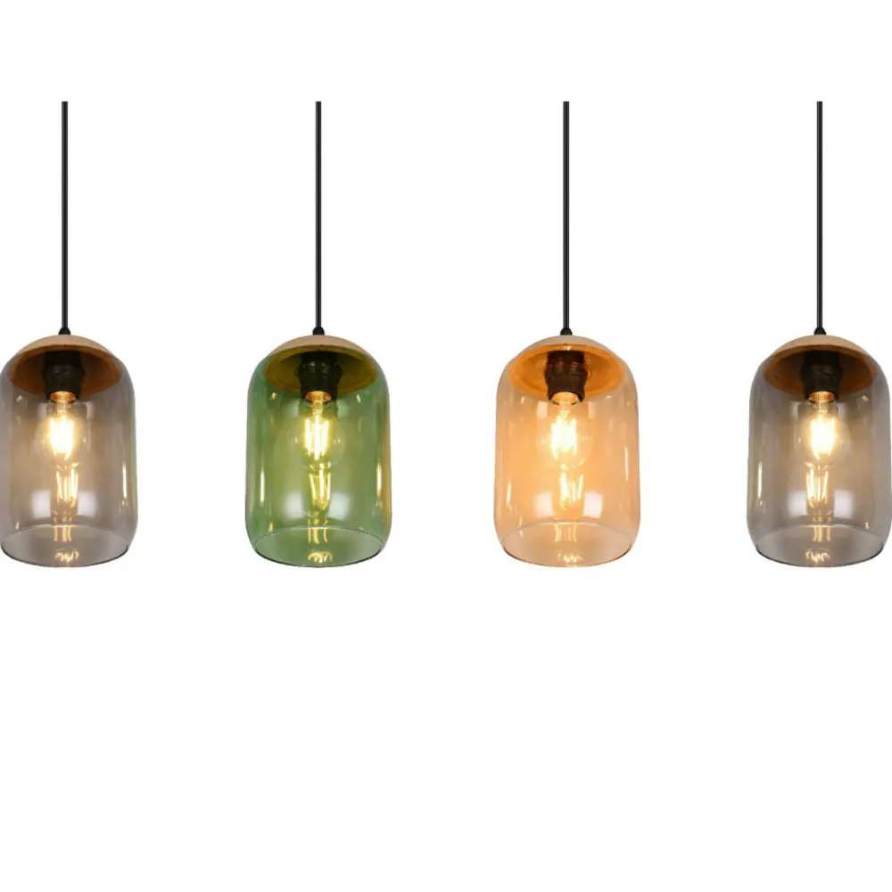 Lampadari Moderni-Selezionato da Mazzolaluce Lampadario moderno vetri colorati per sala da pranzo