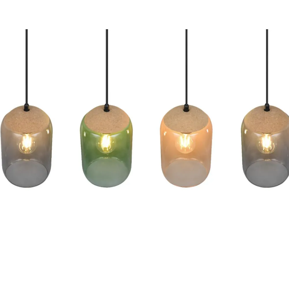Lampadari Moderni-Selezionato da Mazzolaluce Lampadario moderno vetri colorati per sala da pranzo