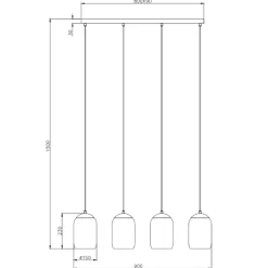 Lampadari Moderni-Selezionato da Mazzolaluce Lampadario moderno vetri colorati per sala da pranzo