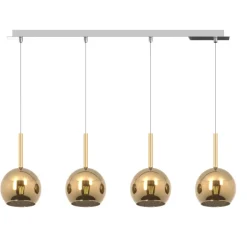 Lampadari Moderni-Top Light Lampadario moderno vetri oro per soggiorno