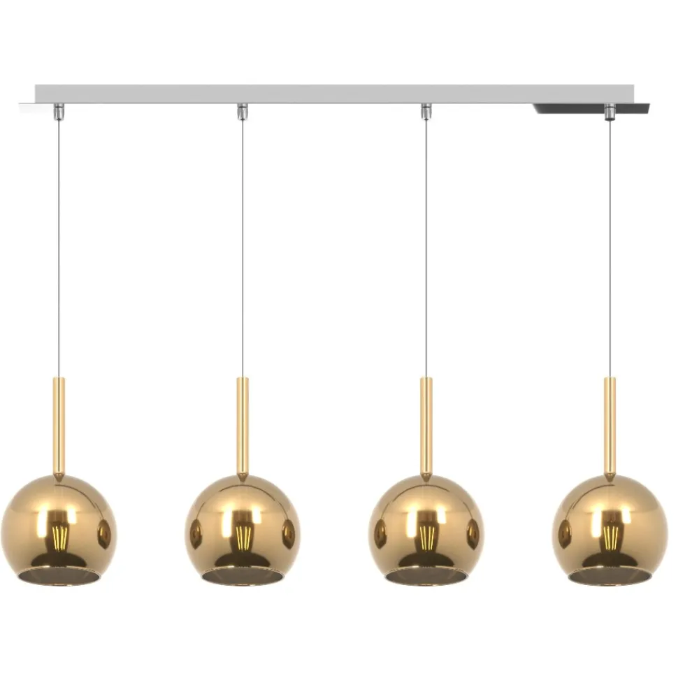 Lampadari Moderni-Top Light Lampadario moderno vetri oro per soggiorno