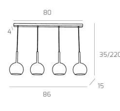 Lampadari Moderni-Top Light Lampadario moderno vetri oro per soggiorno