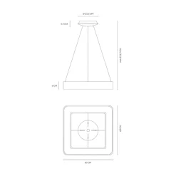 Lampadari Moderni-Vivida International Lampadario moderno vivida inner-s 60 nero 50w 3000k 4000k