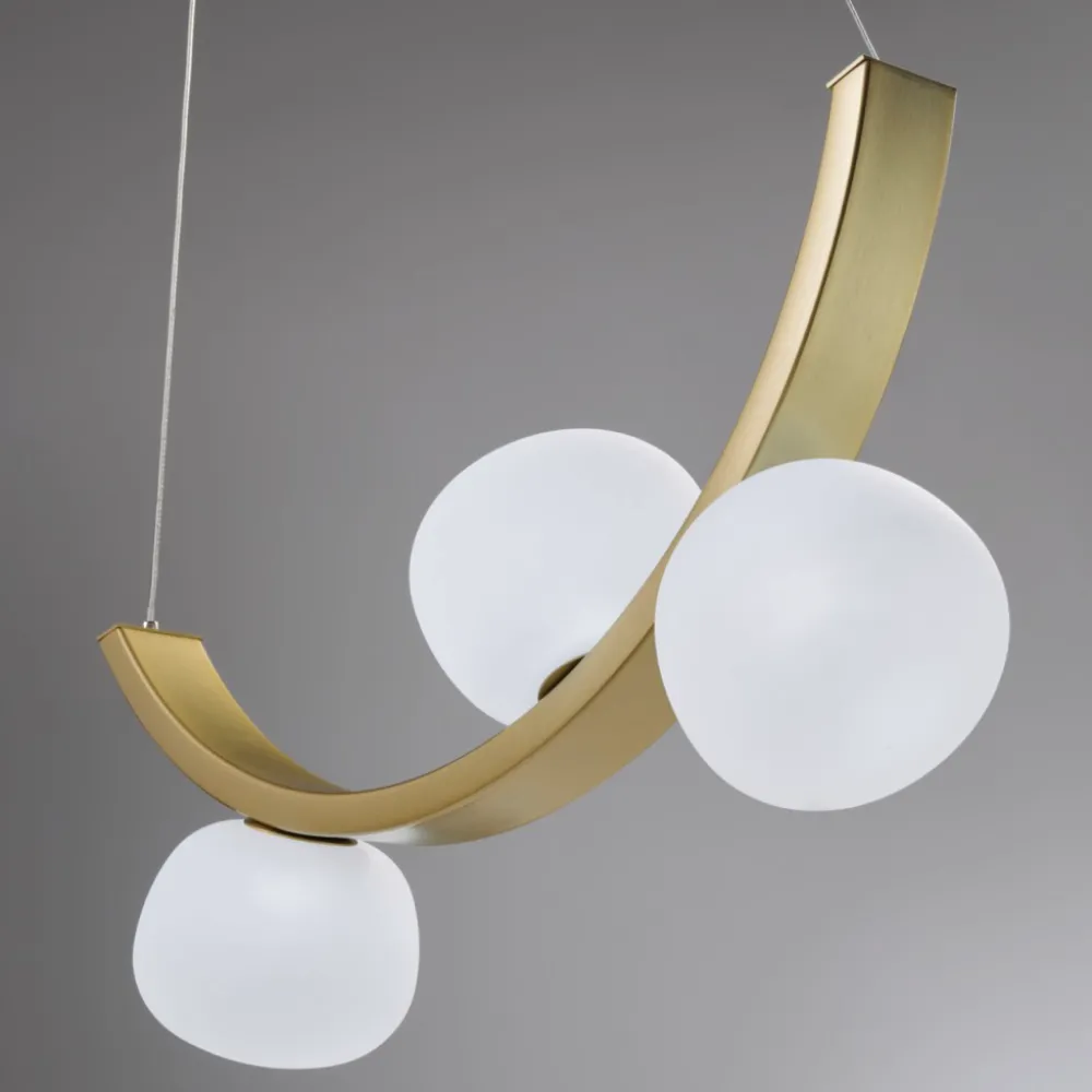 Lampadari Moderni-Vivida International Lampadario moderno vivida sunset oro spazzolato dimmerabile 3000k