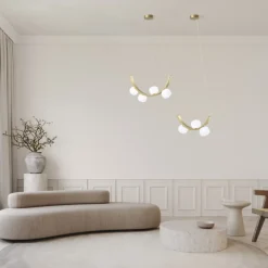 Lampadari Moderni-Vivida International Lampadario moderno vivida sunset oro spazzolato dimmerabile 3000k