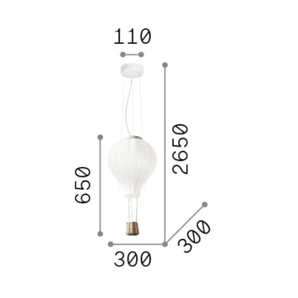 Lampadari Moderni-Ideal Lux Lampadario mongolfiera per cameretta dream big sp1 d30