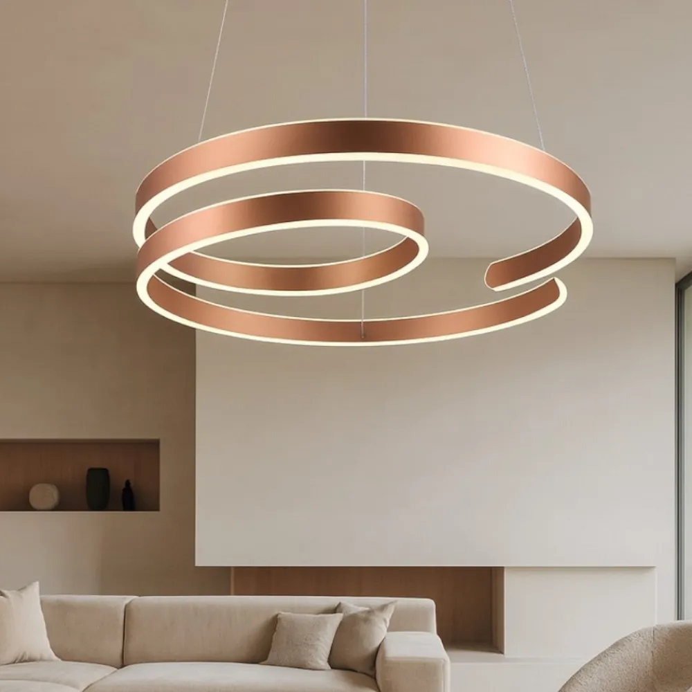 Lampadari Moderni-Selezionato da Mazzolaluce Lampadario nastro moderno led 3000k per salotto