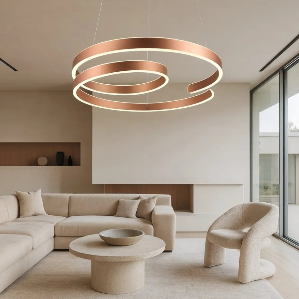 Lampadari Moderni-Selezionato da Mazzolaluce Lampadario nastro moderno led 3000k per salotto