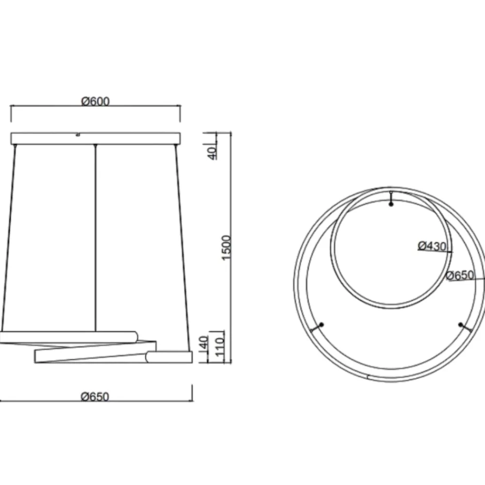 Lampadari Moderni-Selezionato da Mazzolaluce Lampadario nastro moderno led 3000k per salotto