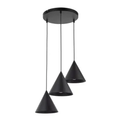 Lampadari Cucina-Selezionato da Mazzolaluce Lampadario nero 3 coni a per cucina moderna