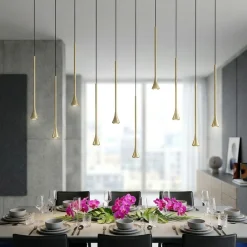 Lampadari Moderni-Fabas Luce Lampadario nero con lampade a sospensione ottone susa