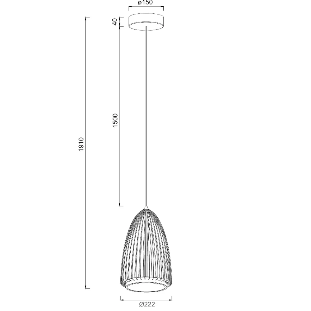 Lampadari Moderni-Selezionato da Mazzolaluce Lampadario nero desig moderno led gabbia di metallo per soggiorno
