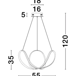 Lampadario Camera Da Letto-Selezionato da Mazzolaluce Lampadario nero design led per camera da letto