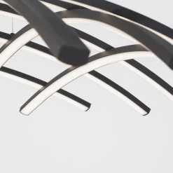 Lampadari Moderni-Selezionato da Mazzolaluce Lampadario nero design moderno per soggiorno led 83w dimmerabile