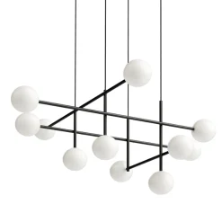 Lampadari Moderni-Selezionato da Mazzolaluce Lampadario nero design per soggiorno moderno lampadine incluse