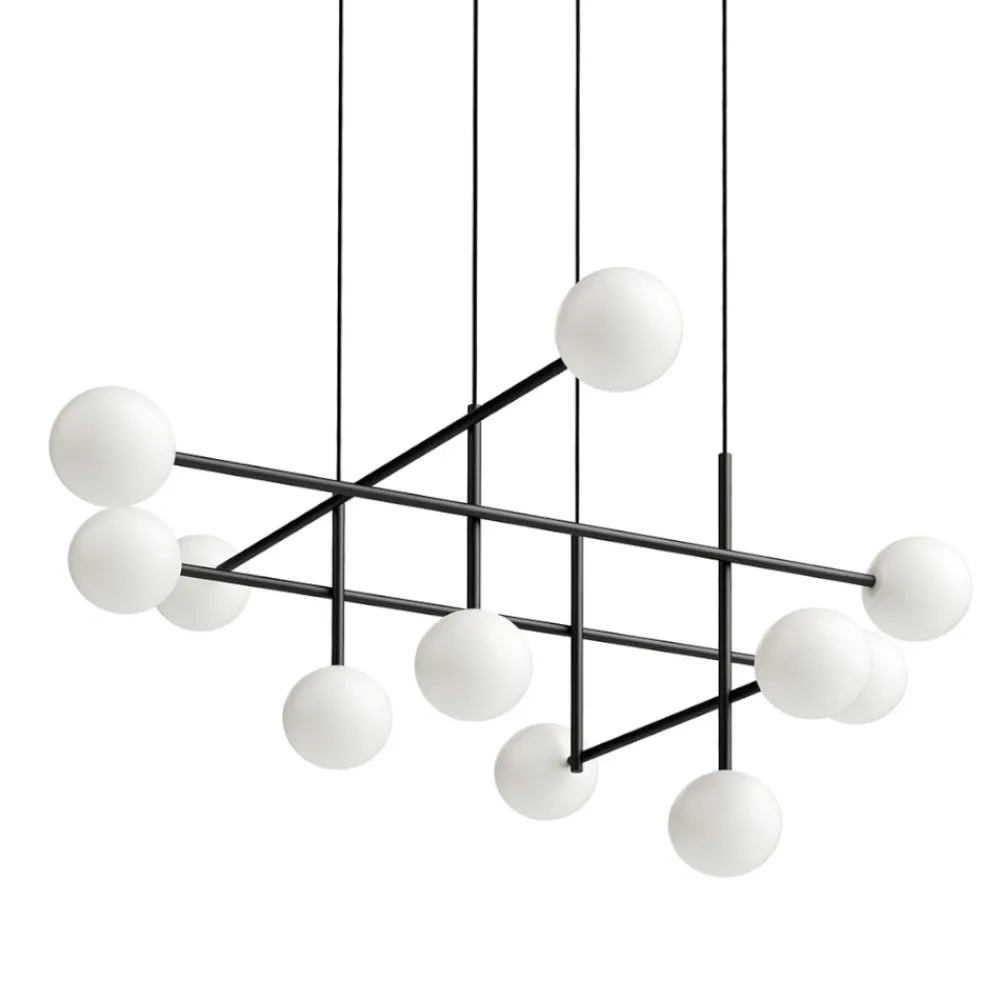 Lampadari Moderni-Selezionato da Mazzolaluce Lampadario nero design per soggiorno moderno lampadine incluse